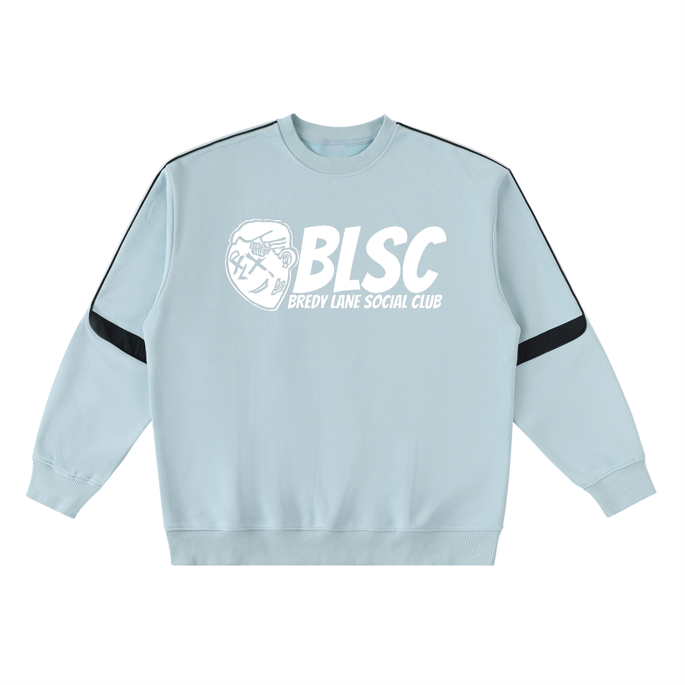 FLYWLKR "BREDY LANE SOCIAL CLUB" Oversized Crewneck Taped Sweatshirt