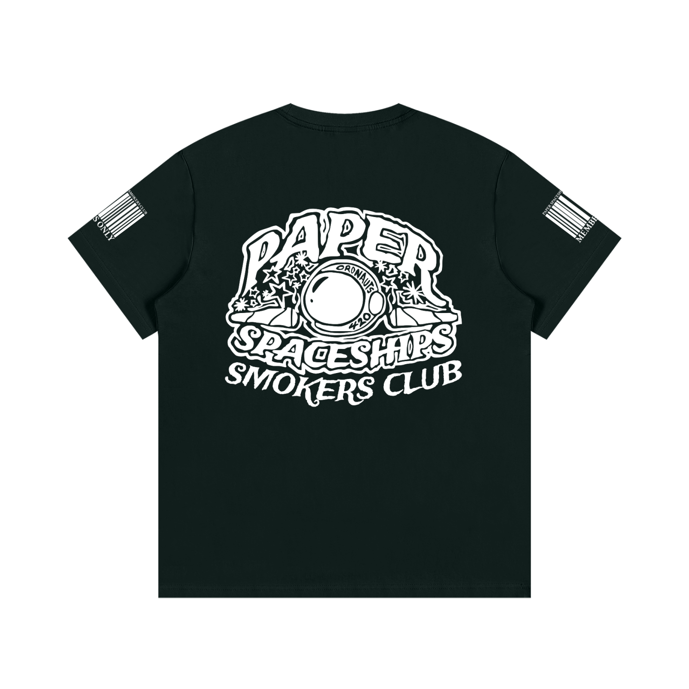 FLYWLKR "PAPER SPACESHIPS SMOKERS CLUB" Essential Cotton T-Shirt