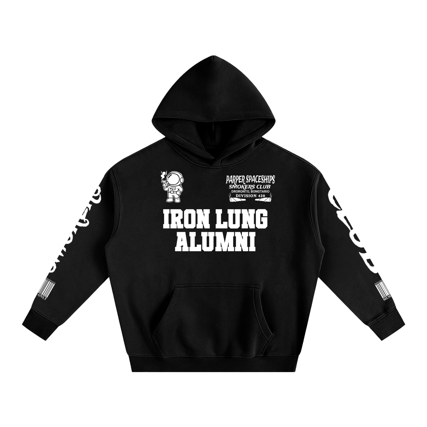 FLYWLKR "PAPER SPACESHIPS SMOKERS CLUB" Oversize Fleeced Hoodie