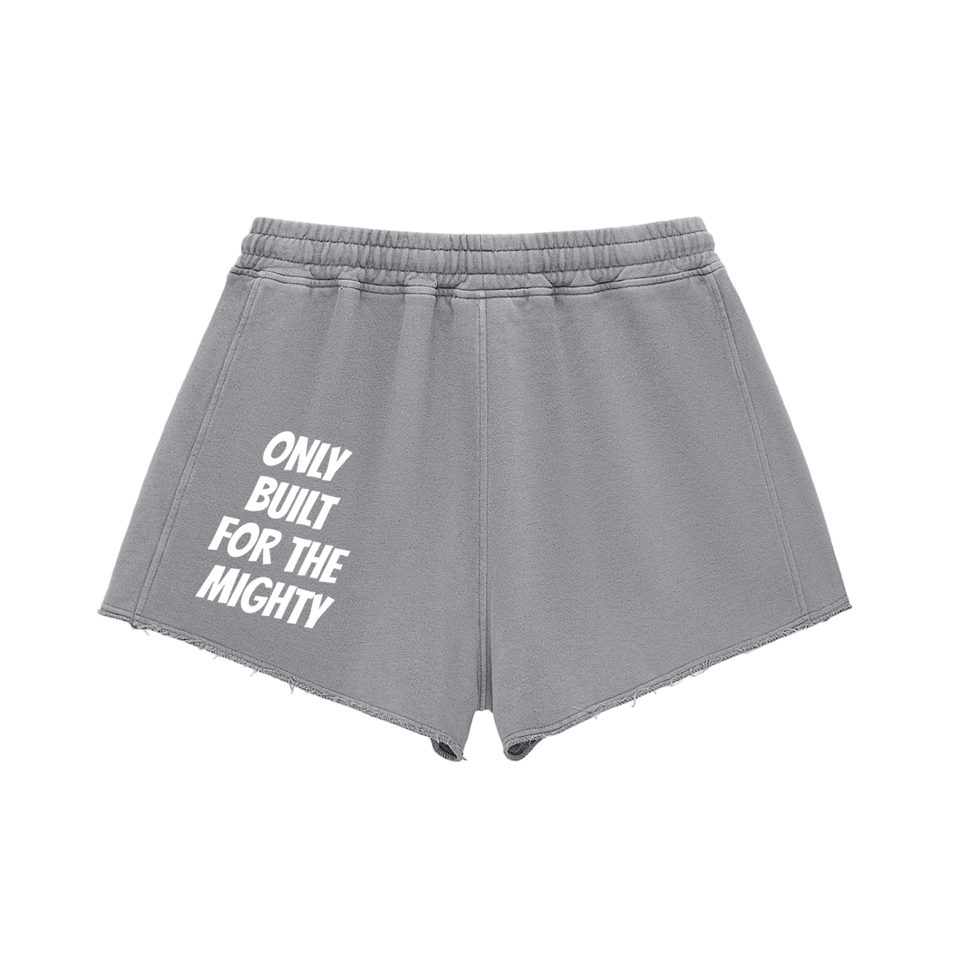 FLYWLKR "BREDY LANE SOCIAL CLUB" Snow Washed Raw Edge Drawstring Shorts