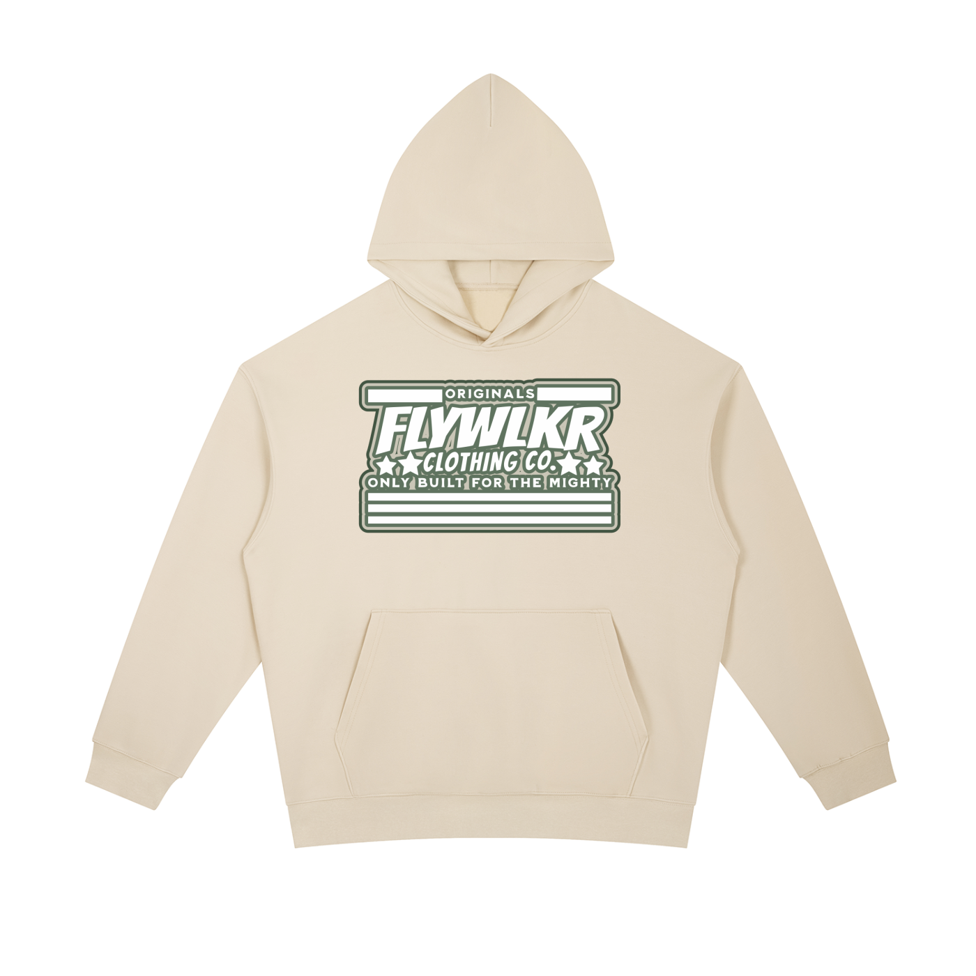 FLYWLKR ORIGINALS "OLIMOSSCREM" Essential Heavyweight Hoodie