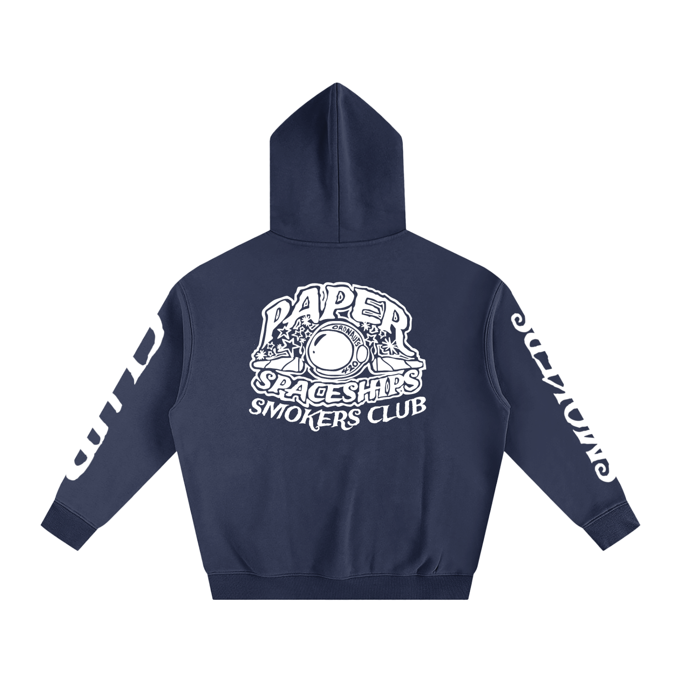 FLYWLKR "PAPER SPACESHIPS SMOKERS CLUB " Oversize Fleeced Hoodie