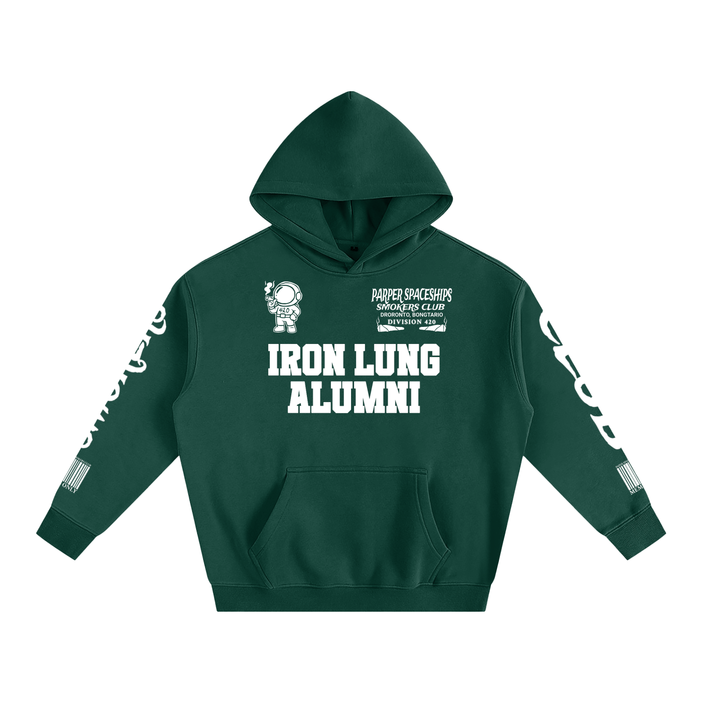 FLYWLKR "PAPER SPACESHIPS SMOKERS CLUB" Oversize Fleeced Hoodie