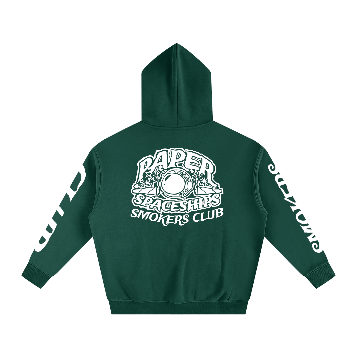 FLYWLKR "PAPER SPACESHIPS SMOKERS CLUB " Oversize Fleeced Hoodie