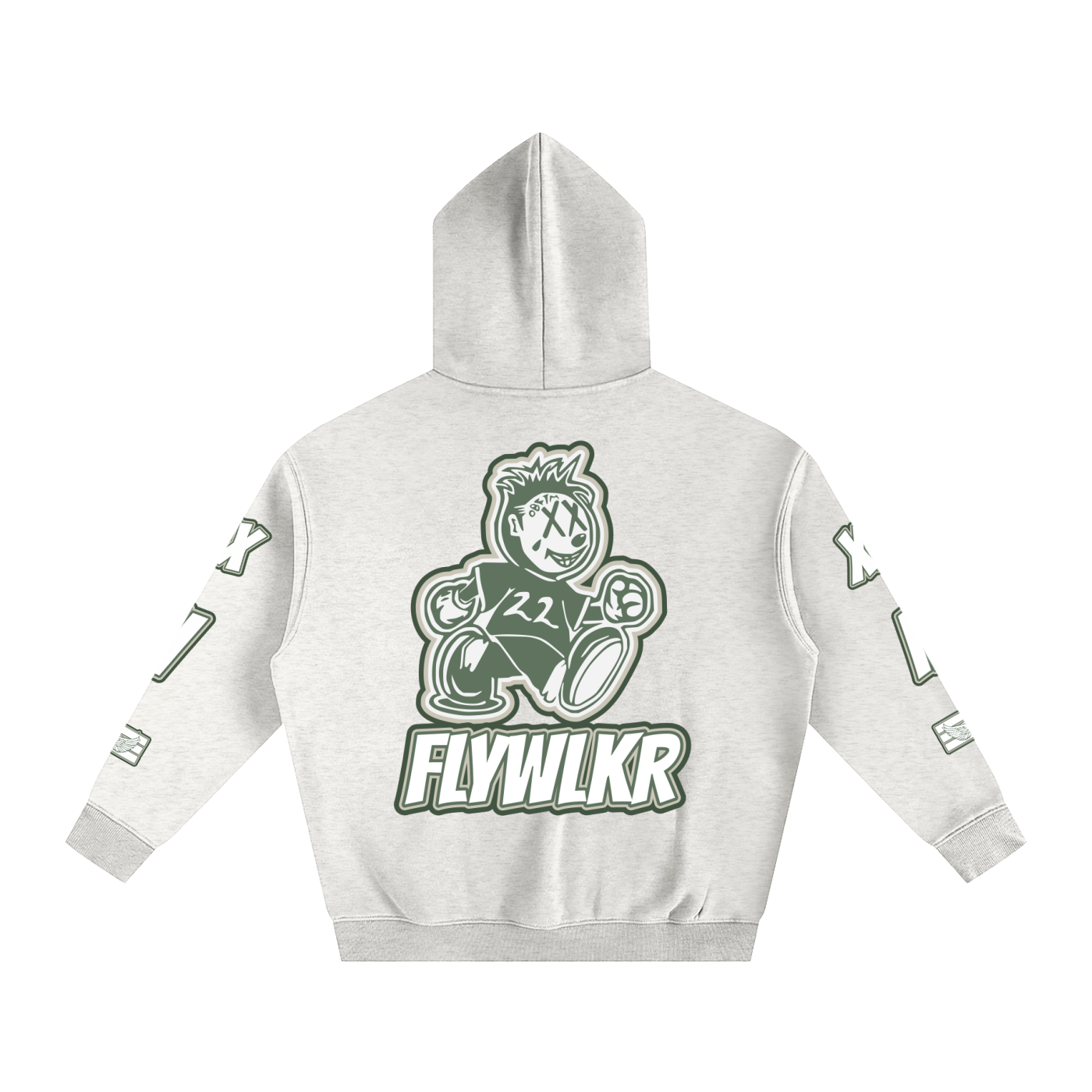 FLYWLKR ORIGINALS "OLIMOSSCREM" Oversize Fleeced Hoodie