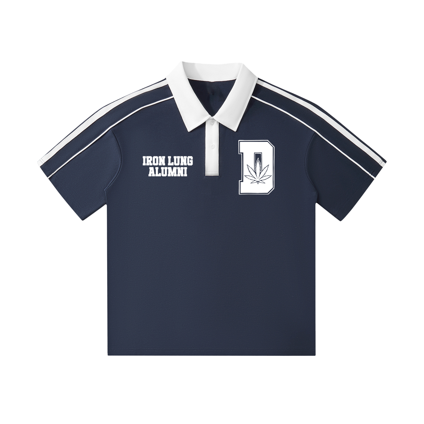 FLYWLKR "THE HIGH CLASS" Contrast Collar Short-Sleeve Polo Shirt