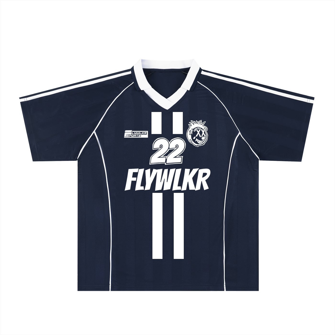 FLYWLKR "ORIGINALS" Shadow Stripe Collared Soccer Jersey