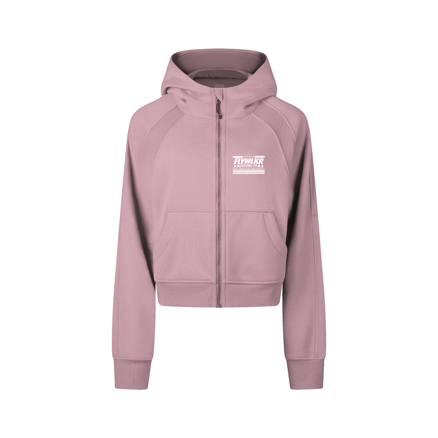 Cropped Zip-Through Hoodie