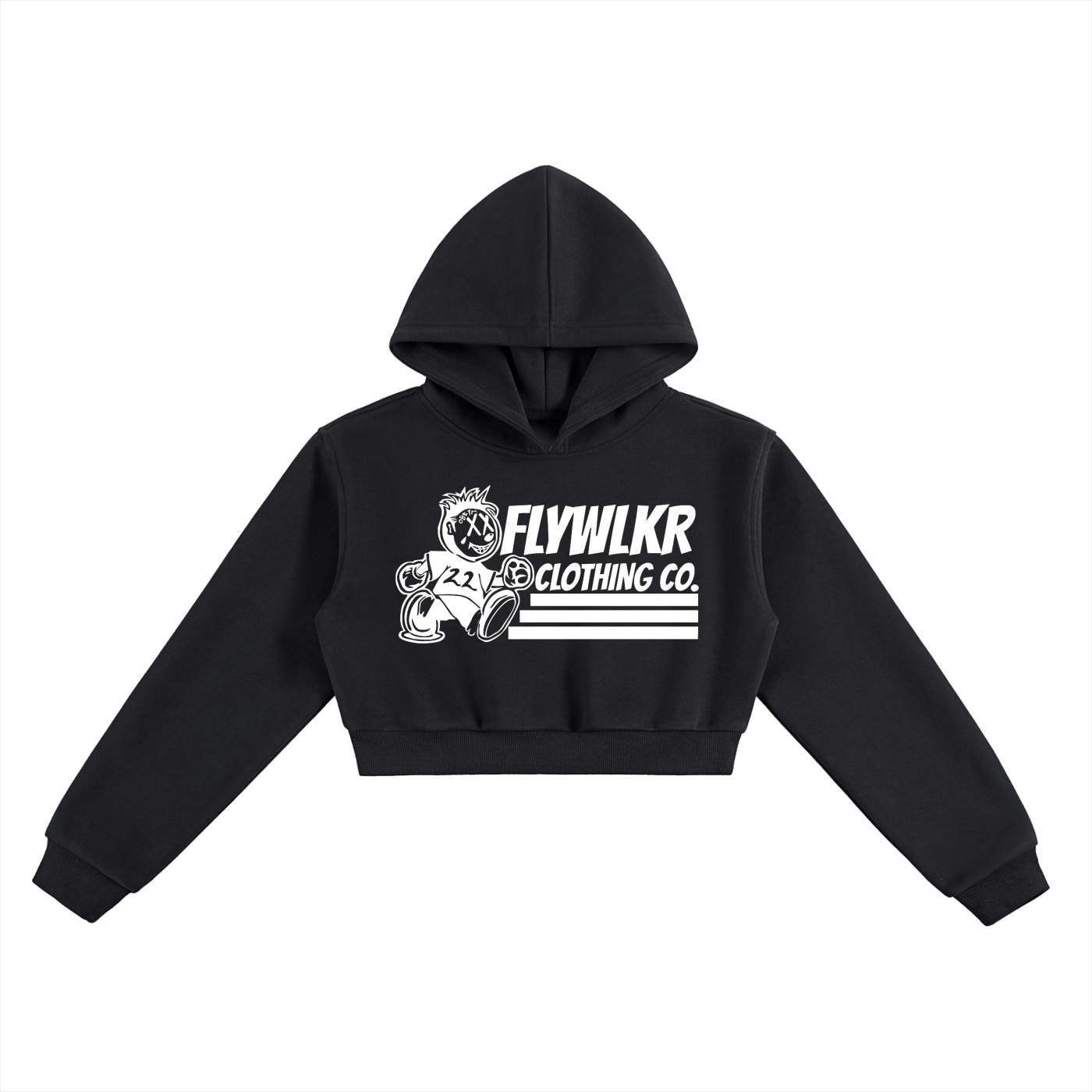 FLYWLKR "ORIGINALS" Essential Cropped Hoodie