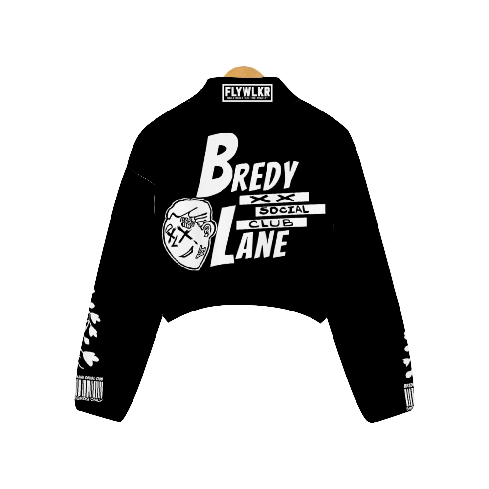 FLYWLKR "BREDY LANE SOCIAL CLUB" Women's Crop Half Zip Jacket