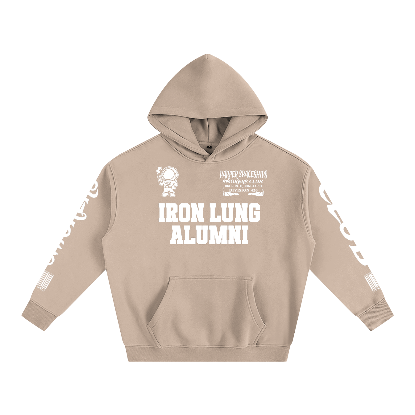 FLYWLKR "PAPER SPACESHIPS SMOKERS CLUB" Oversize Fleeced Hoodie