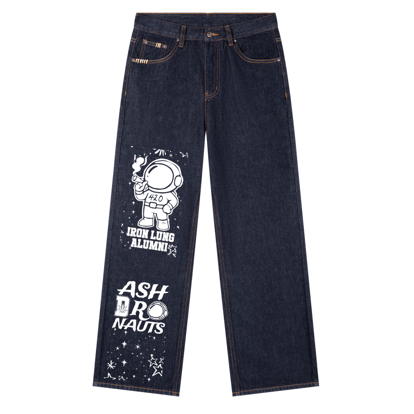 FLYWLKR "PAPER SPACESHIPS" Heavyweight Straight Leg Denim Jeans