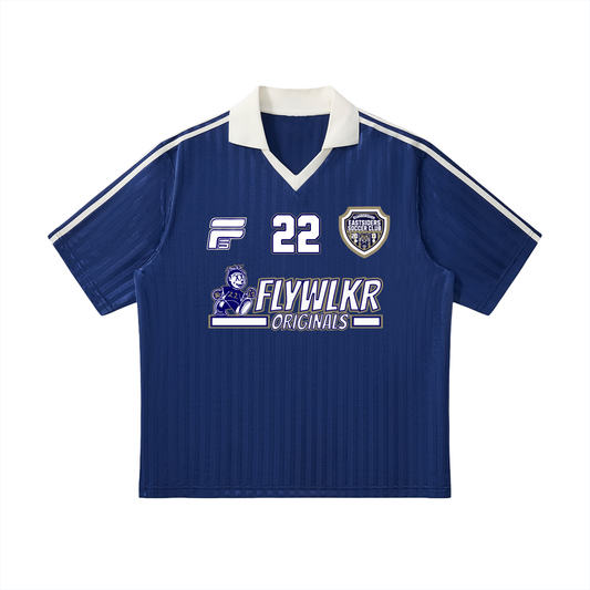 FLYWLKR X EASTSIDERS SC Contrast Collar Striped Soccer Jersey