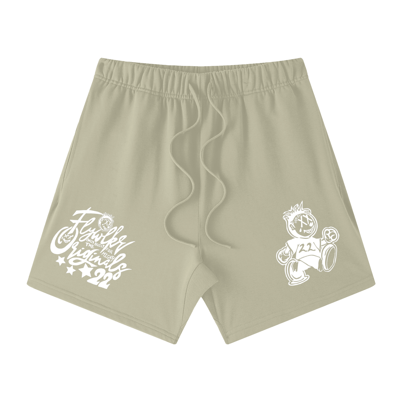 FLYWLKR "ORIGINALS" Unisex Earth Tone Loose Fit Cotton Shorts