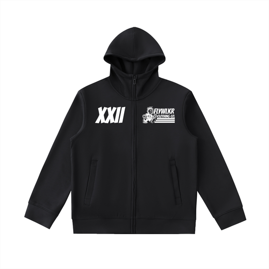 FLYWLKR "ORIGINALS" Essential Heavyweight High Neck  Zip-Up Hoodie