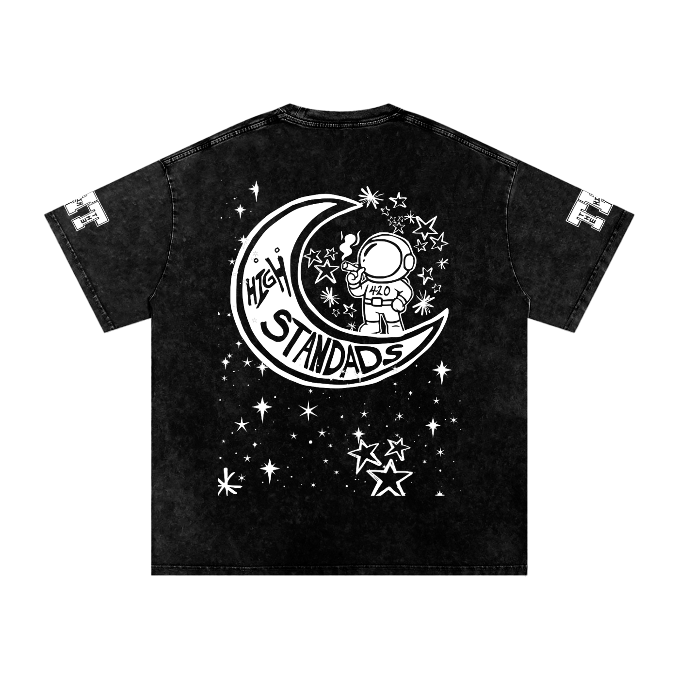 FLYWLKR "THE HIGH CLASS" Snow Washed Oversized Cotton T-Shirt