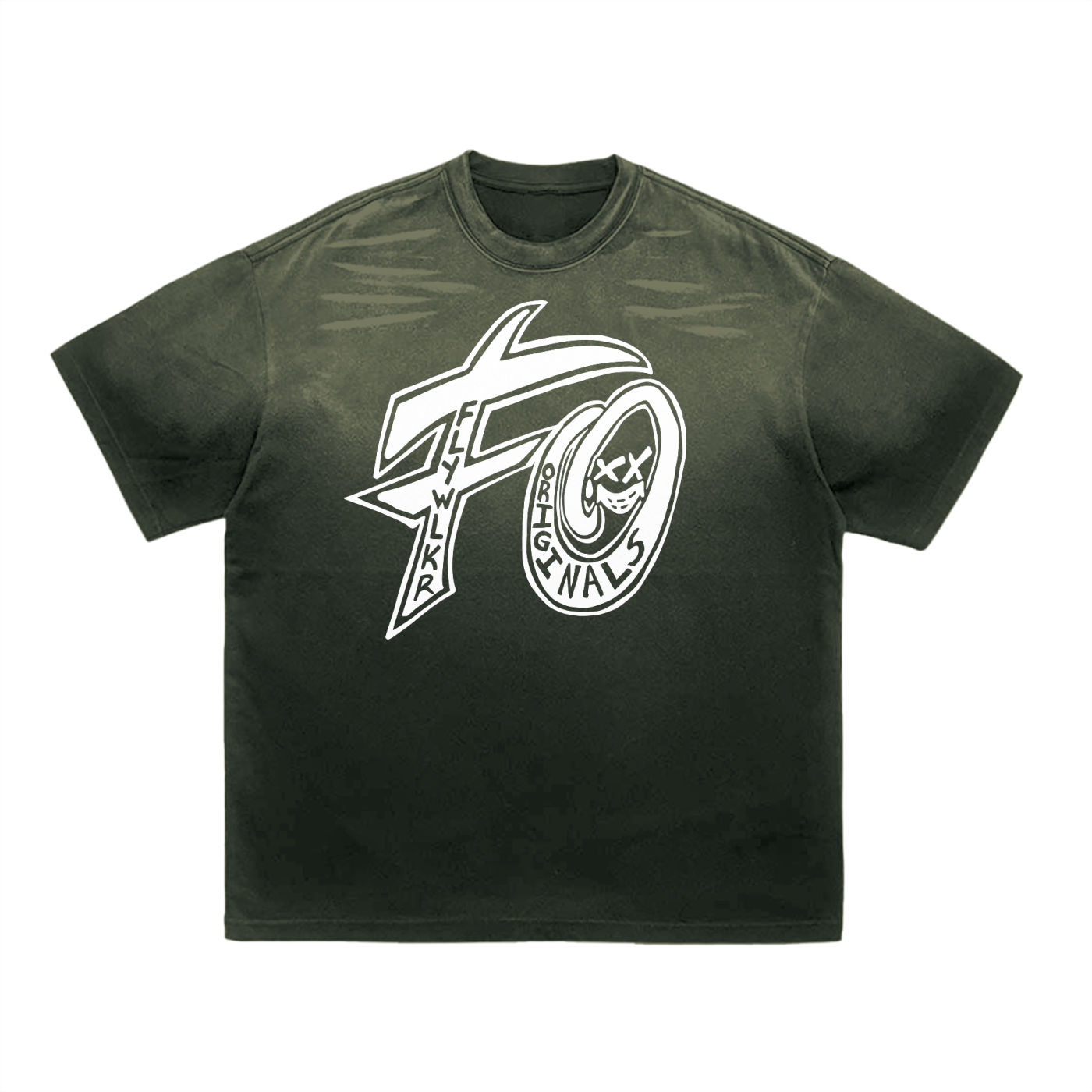 FLYWLKR "ORIGINALS" Tiger Stripe Gradient Washed T-Shirt