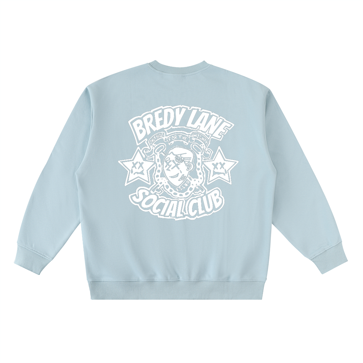 FLYWLKR "BREDY LANE SOCIAL CLUB" Oversized Crewneck Taped Sweatshirt
