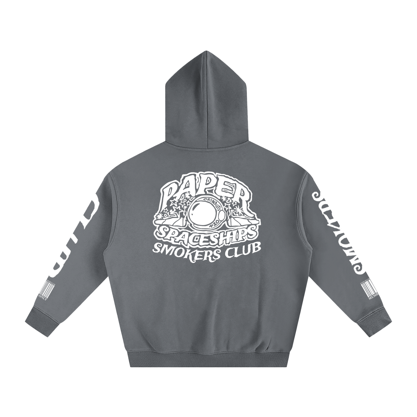 FLYWLKR "PAPER SPACESHIPS SMOKERS CLUB" Oversize Fleeced Hoodie