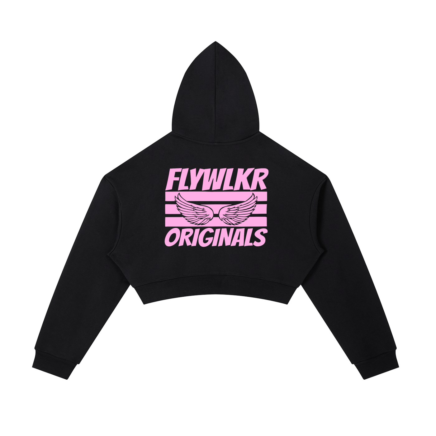 FLYWLKR "ORIGINALS" Essential Cropped Zip-Up Hoodie