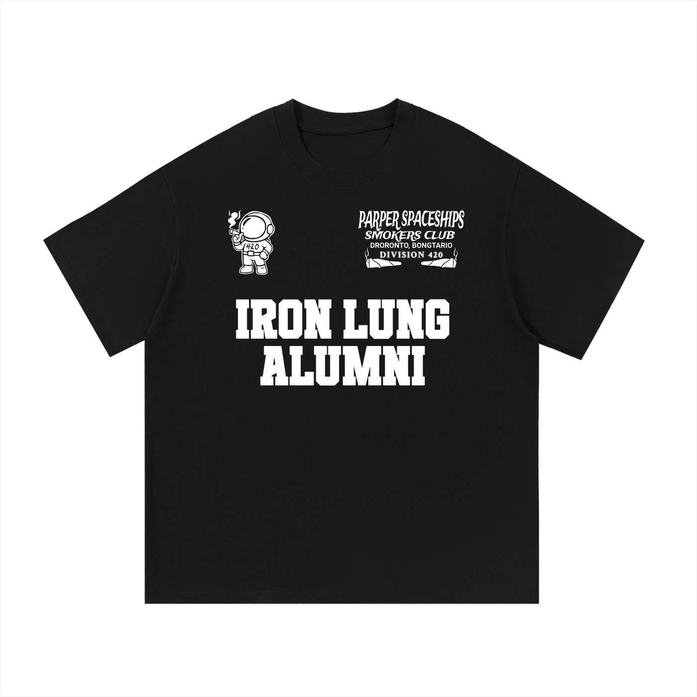 FLYWLKR "PAPER SPACESHIPS SMOKERS CLUB " Essential Cotton T-Shirt