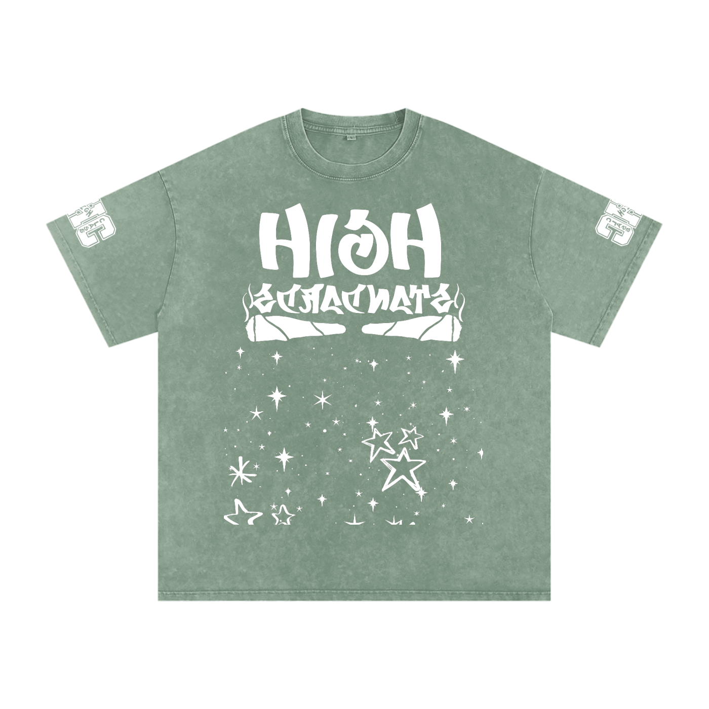 FLYWLKR "THE HIGH CLASS" Snow Washed Oversized Cotton T-Shirt