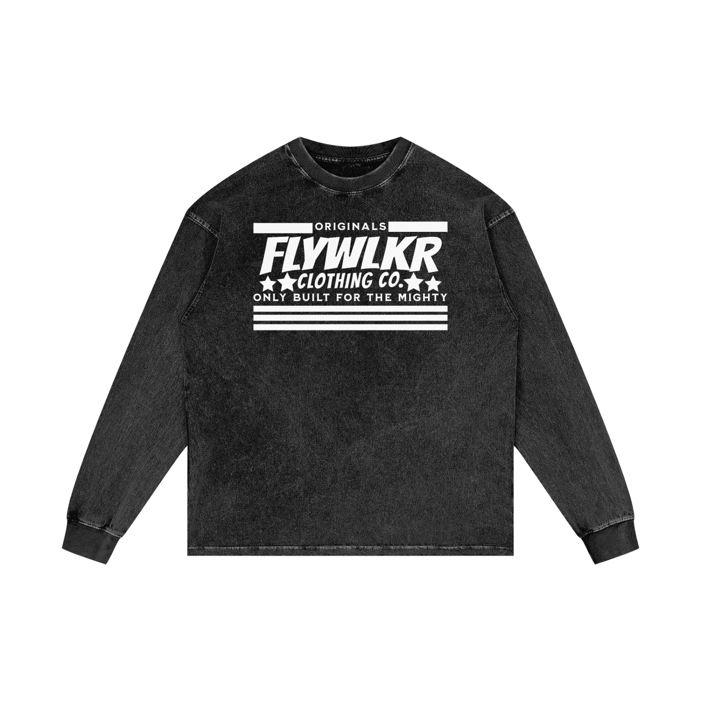 FLYWLKR "ORIGINALS" Acid Wash Oversize Long Sleeve T-Shirt