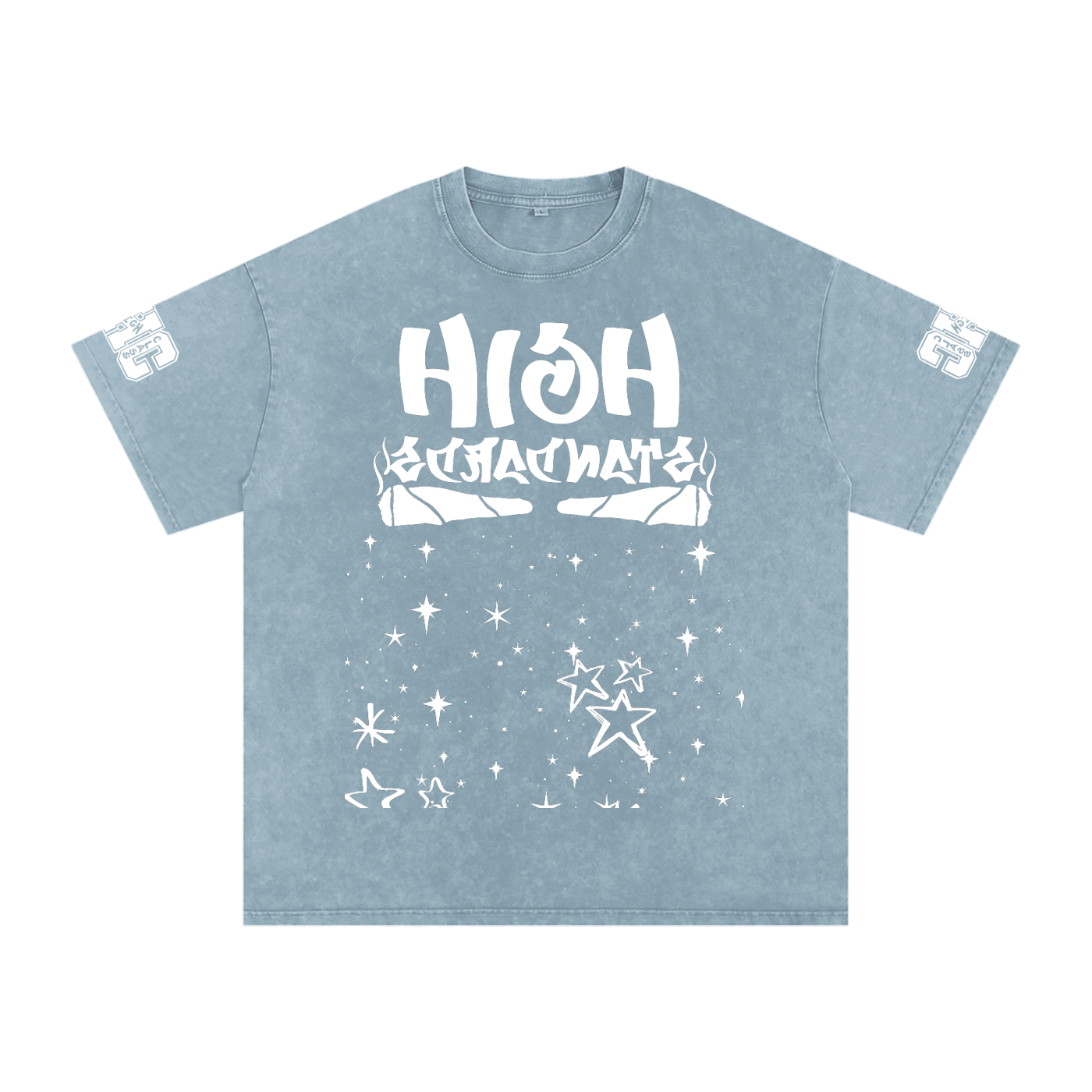 FLYWLKR "THE HIGH CLASS" Snow Washed Oversized Cotton T-Shirt