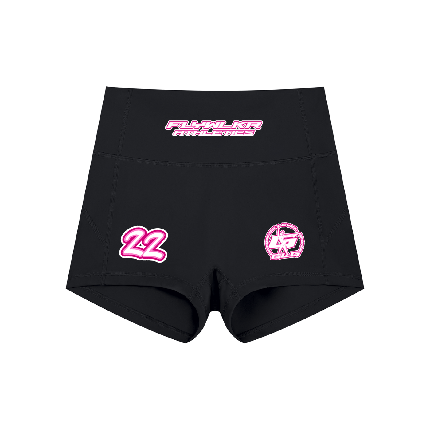 FLYWLKR "GLG" Women’s High-Waist Yoga Shorts