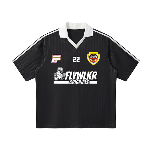 FLYWLKR X EASTSIDERS SC Contrast Collar Striped Soccer Jersey