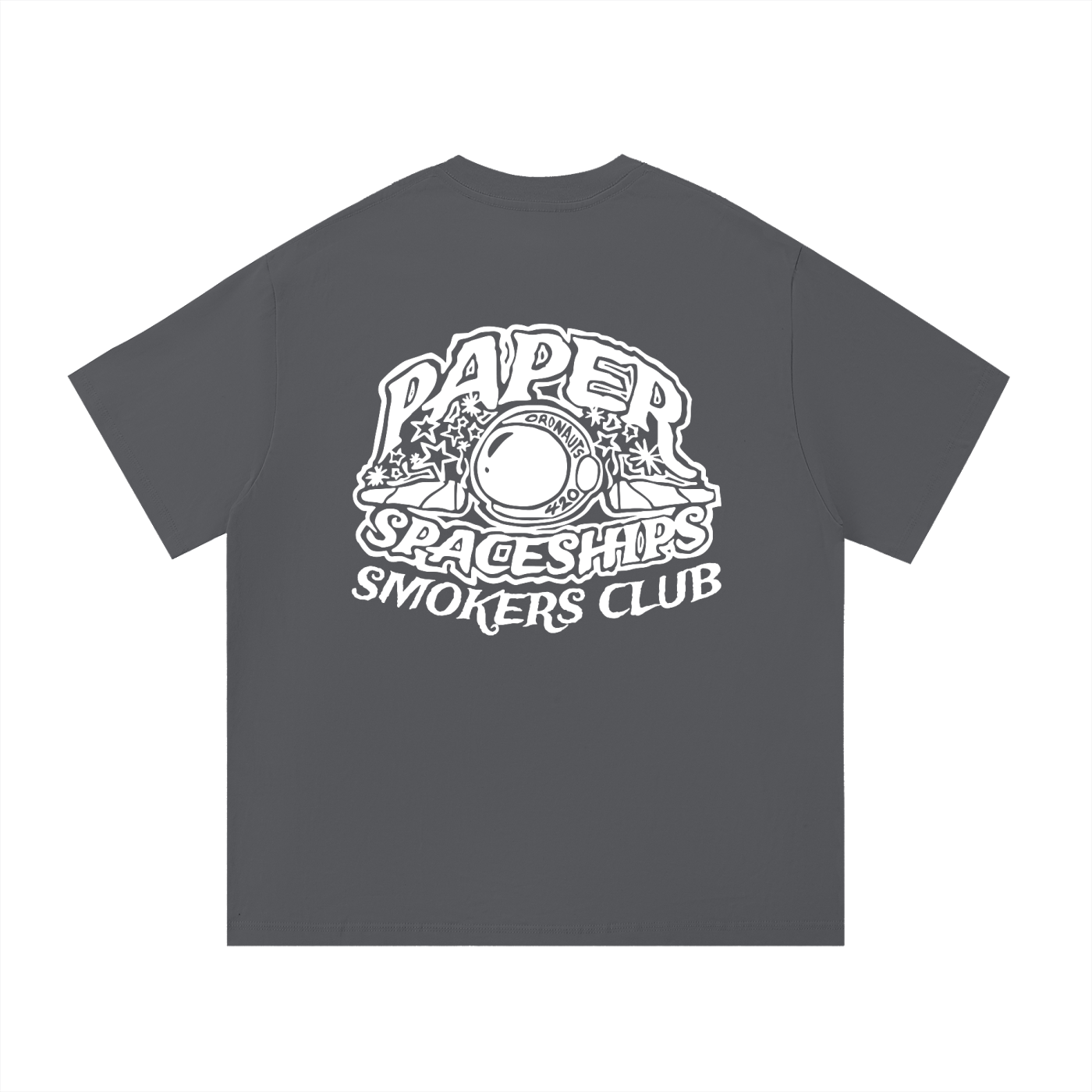FLYWLKR "PAPER SPACESHIPS SMOKERS CLUB " Essential Cotton T-Shirt