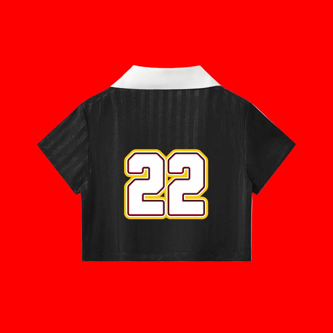 FLYWLKR X EASTSIDERS SC Contrast Collar Striped Cropped Jersey