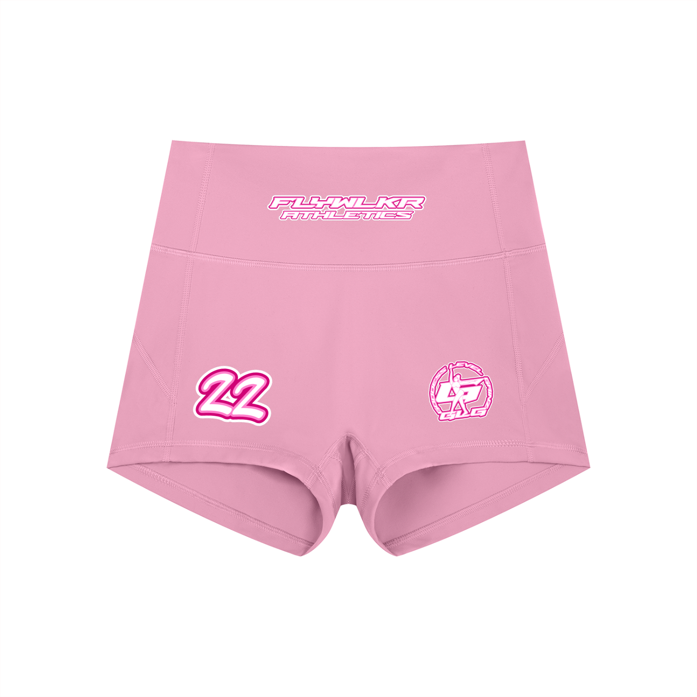 FLYWLKR "GLG" Women’s High-Waist Yoga Shorts