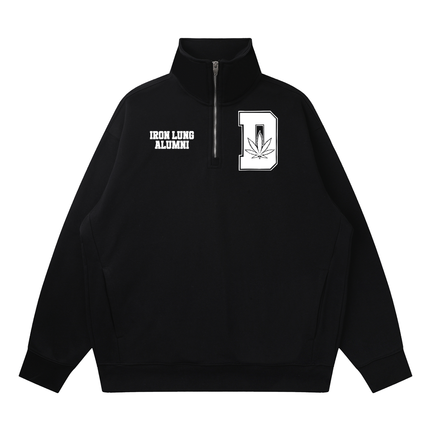 FLYWLKR "THE HIGH CLASS" Quarter-Zip Drop Shoulder Sweatshirt