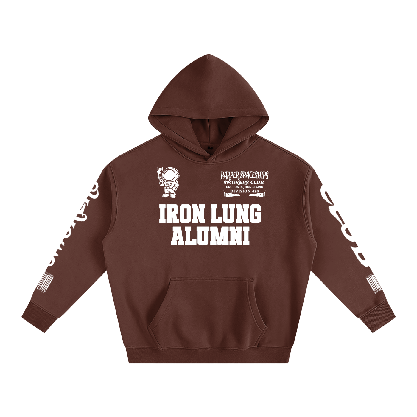 FLYWLKR "PAPER SPACESHIPS SMOKERS CLUB" Oversize Fleeced Hoodie