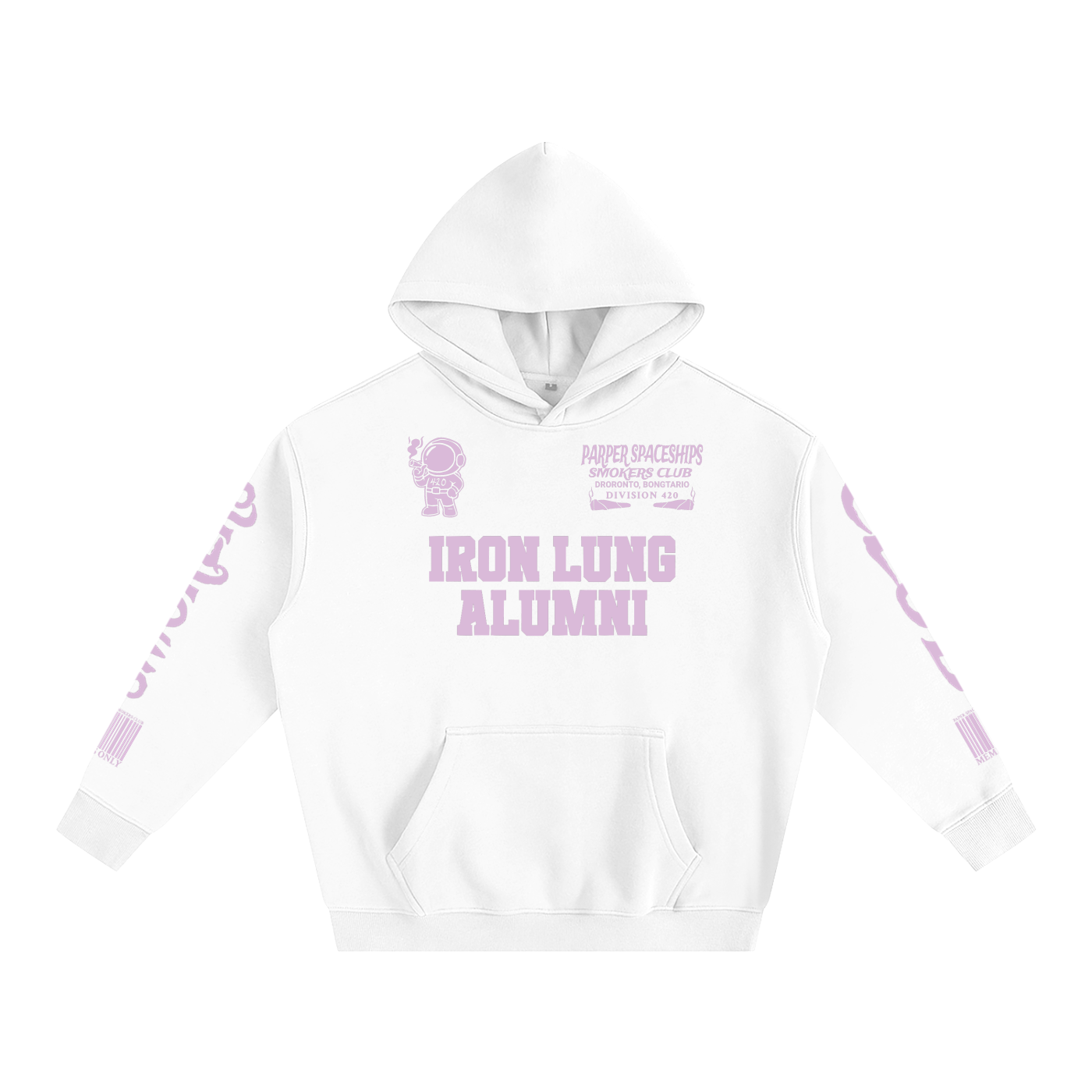 FLYWLKR "PAPER SPACESHIPS SMOKERS CLUB" Oversize Fleeced Hoodie