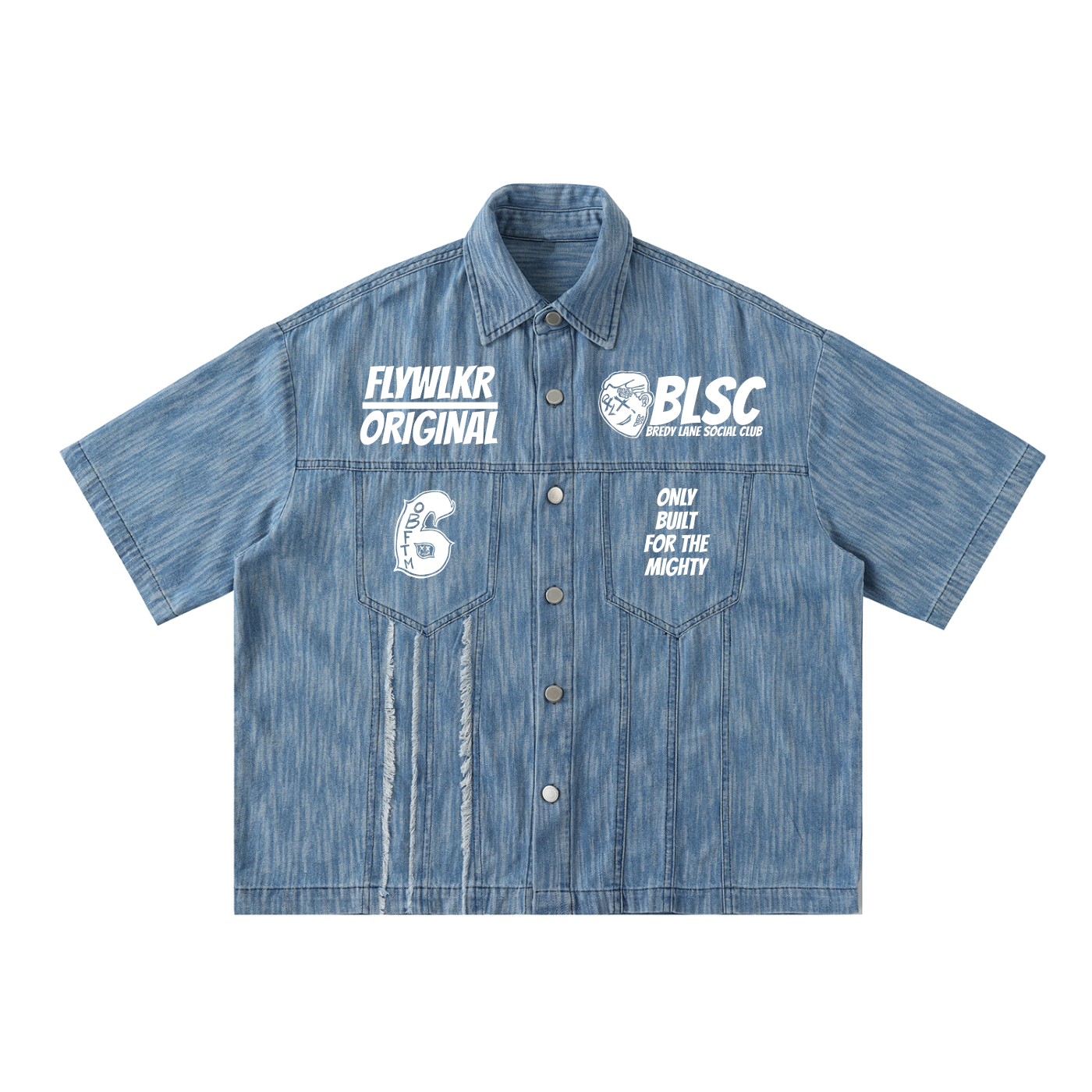 FLYWLKR "BREDY LANE SOCIAL CLUB" Distressed Wash Short-Sleeve Shirt