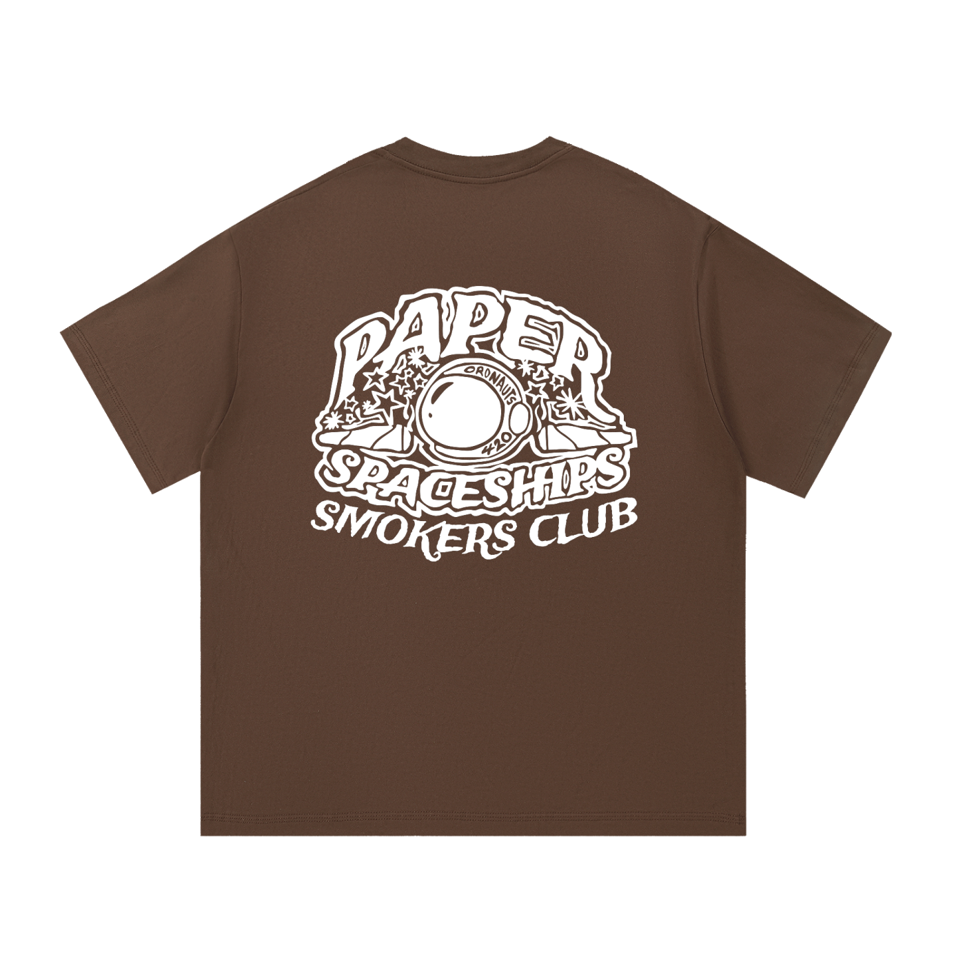 FLYWLKR "PAPER SPACESHIPS SMOKERS CLUB " Essential Cotton T-Shirt