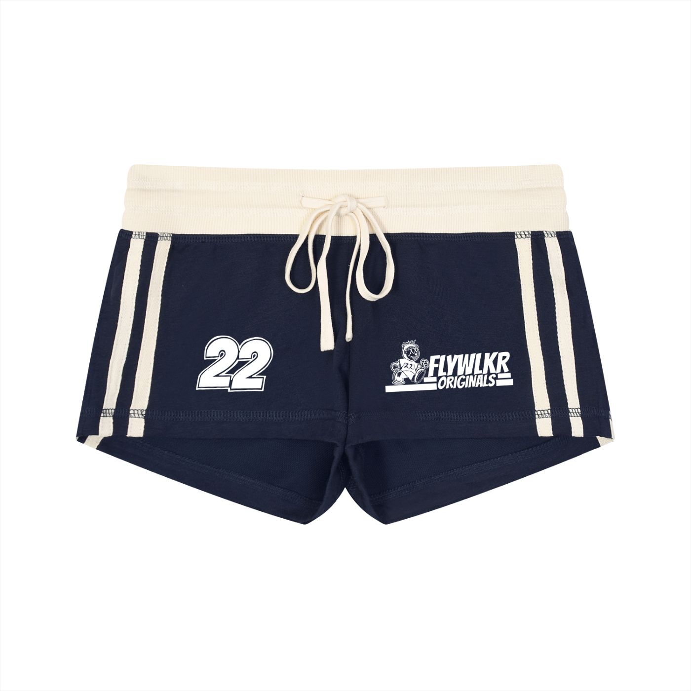 FLYWLKR "ORIGINALS" Women's Contrast Stripe Track Shorts