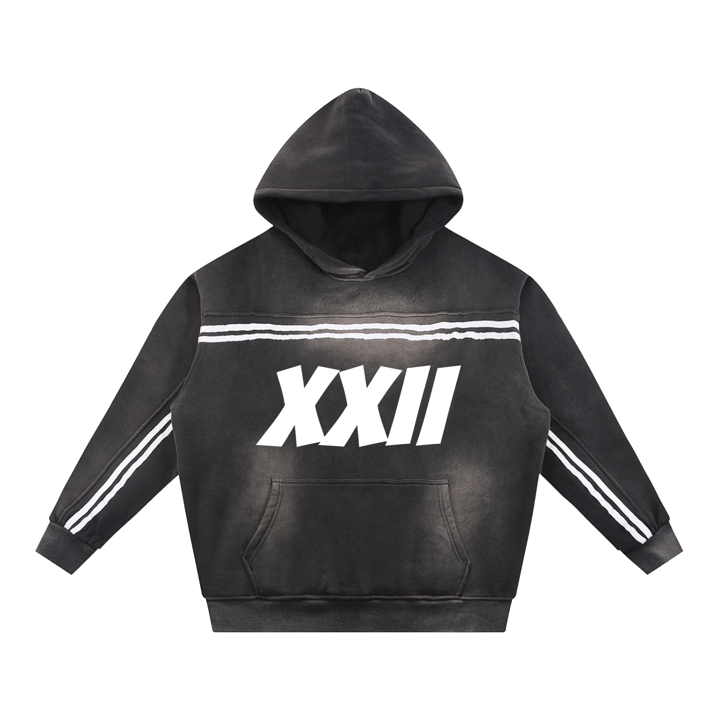 FLYWLKR "ORIGINALS" Sun Fade Contrast Tape Fleece Hoodie