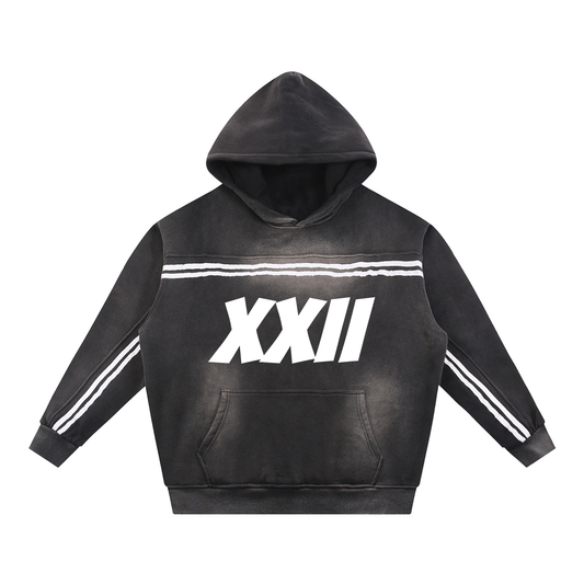 FLYWLKR "ORIGINALS" Sun Fade Contrast Tape Fleece Hoodie