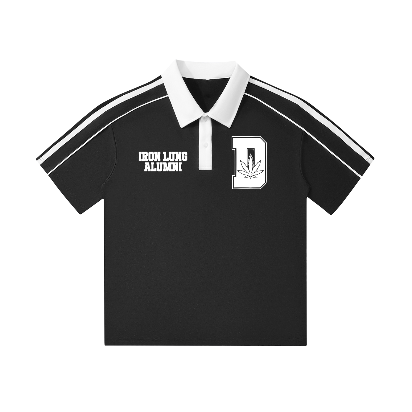 FLYWLKR "THE HIGH CLASS" Contrast Collar Short-Sleeve Polo Shirt