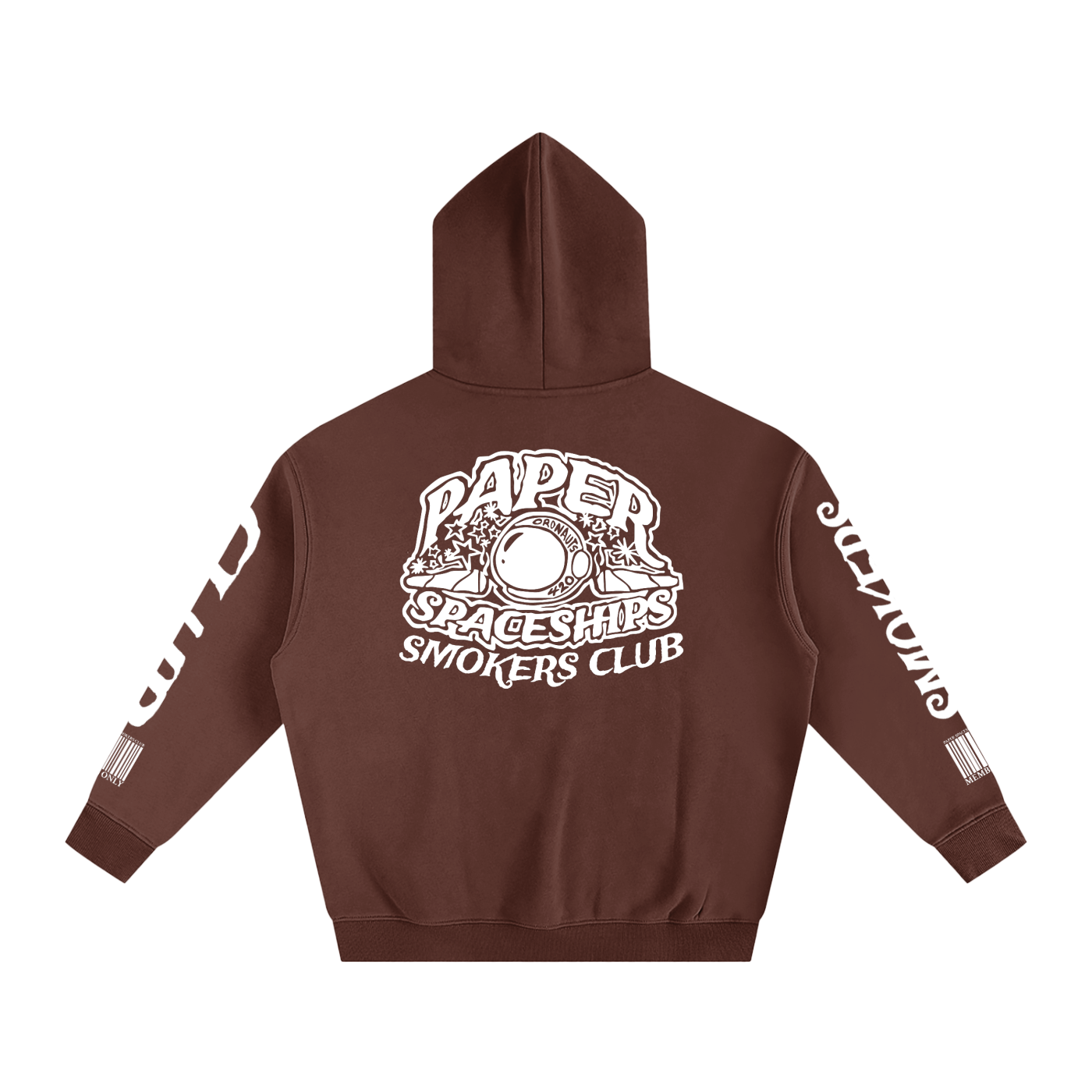 FLYWLKR "PAPER SPACESHIPS SMOKERS CLUB" Oversize Fleeced Hoodie