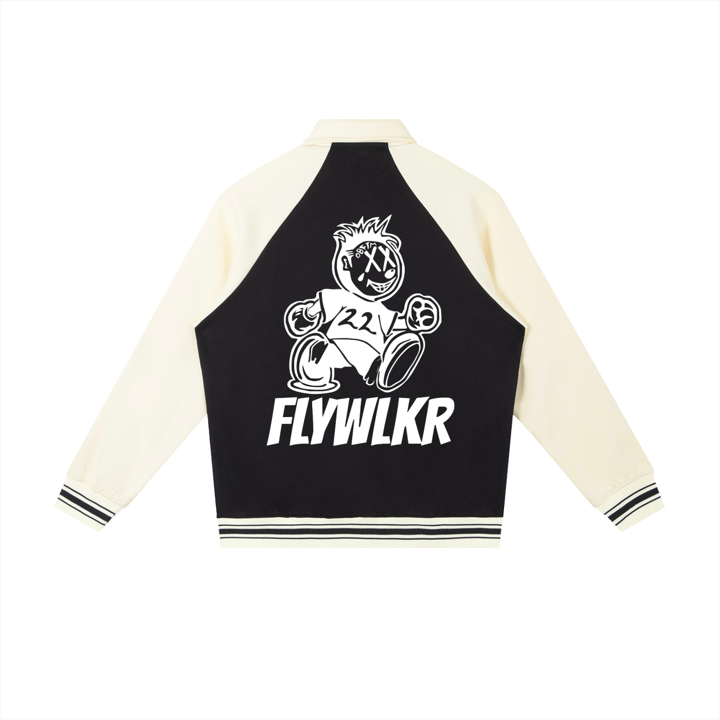 FLYWLKR "ORIGINALS" Contrast Raglan Sleeve Baseball Jacket