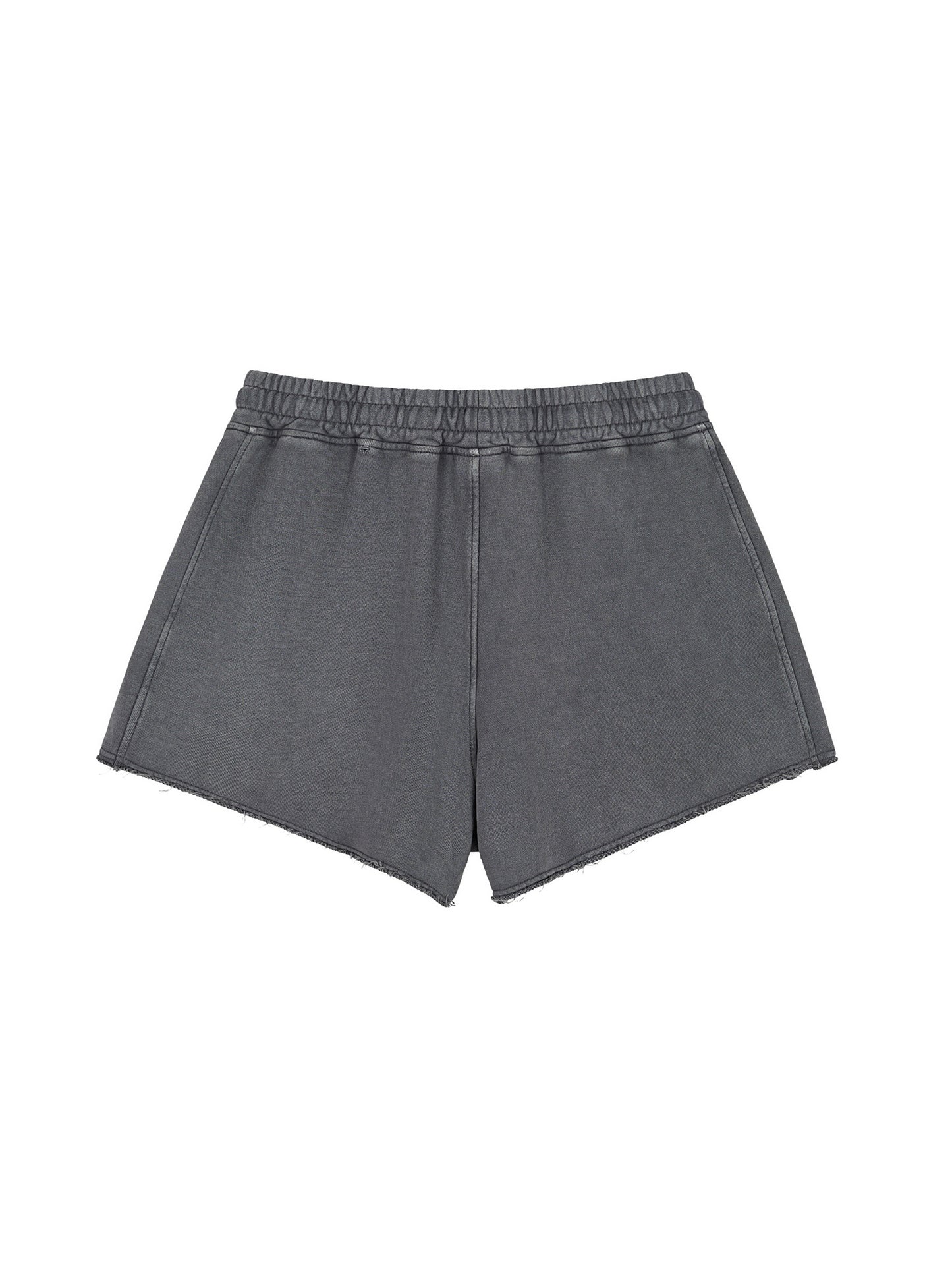FLYWLKR "BREDY LANE SOCIAL CLUB" Snow Washed Raw Edge Drawstring Shorts
